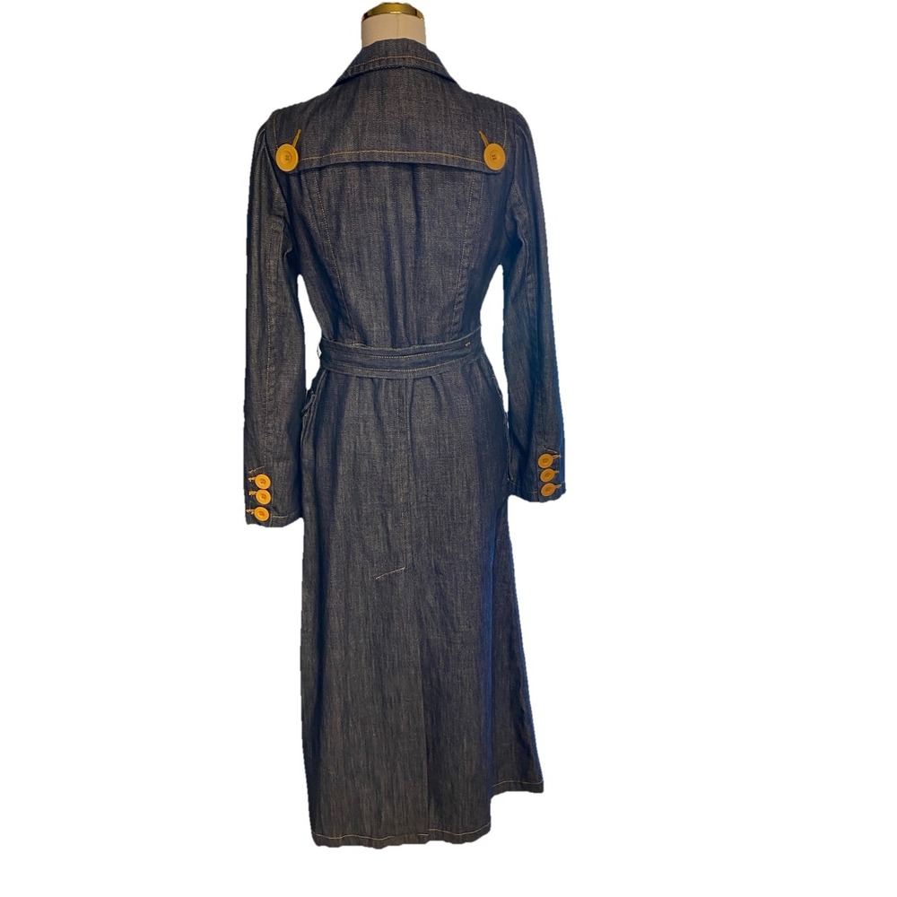 Marc Jacobs Runaway Collection Denim Long Coat Size M Rinse Jean Rare Orig.$428 - Picture 10 of 16